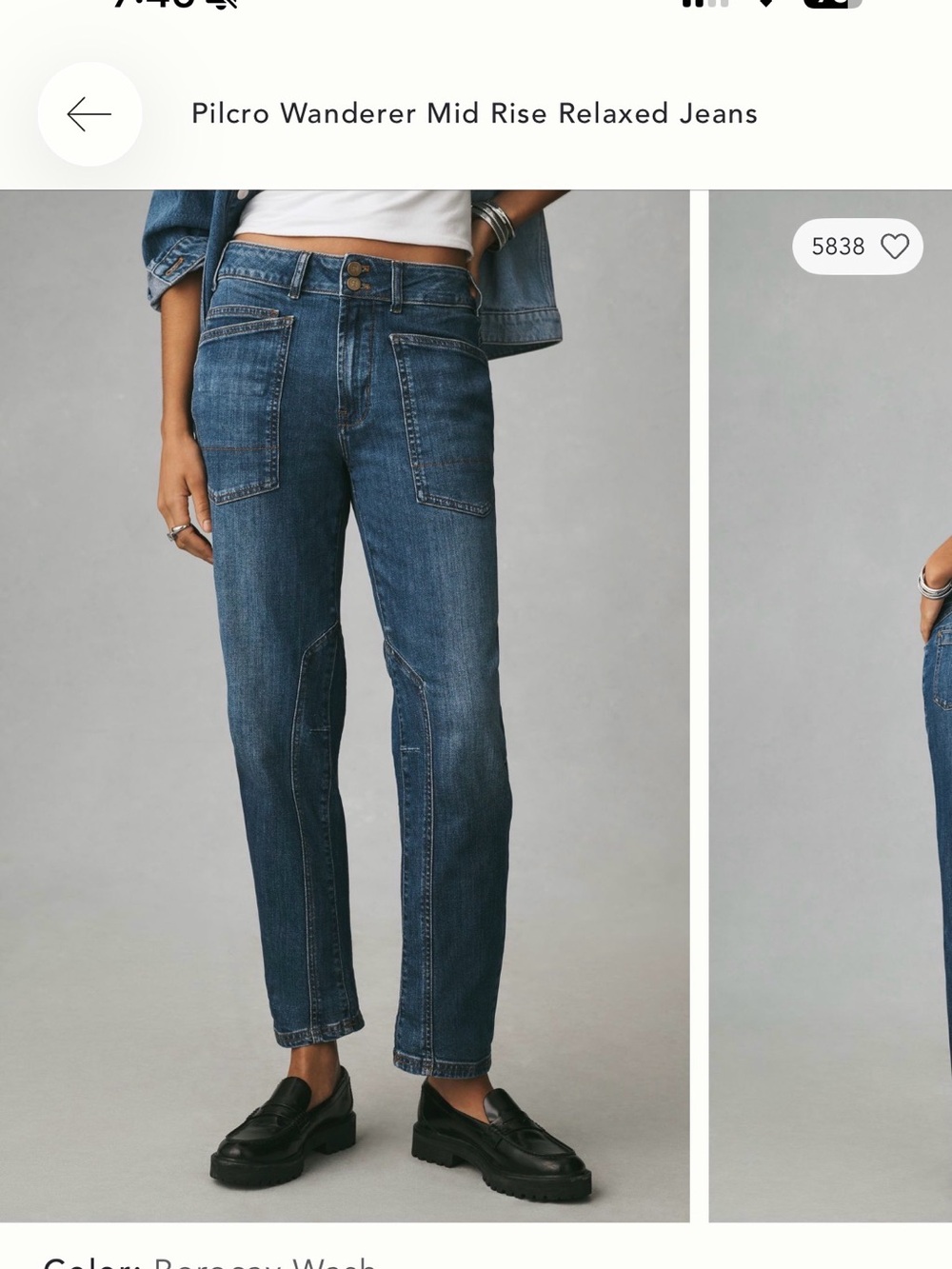 Pilcro Wanderer mid rise relaxed jeans